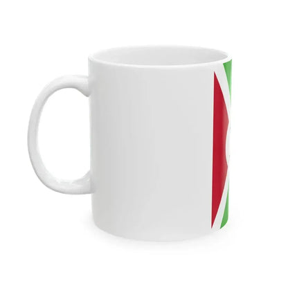 Flag of Burundi vertical (Burundi) White Coffee Mug - Go Mug Yourself