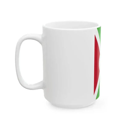 Flag of Burundi vertical (Burundi) White Coffee Mug - Go Mug Yourself