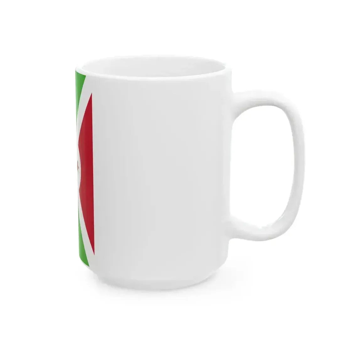 Flag of Burundi vertical (Burundi) White Coffee Mug - Go Mug Yourself