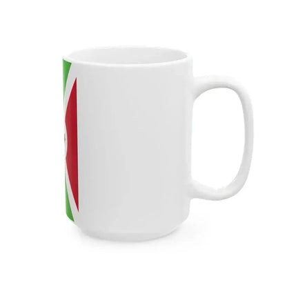 Flag of Burundi vertical (Burundi) White Coffee Mug - Go Mug Yourself