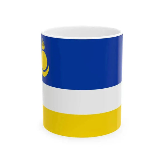 Flag of Buryatia (Russia) White Coffee Mug 11oz - Go Mug Yourself