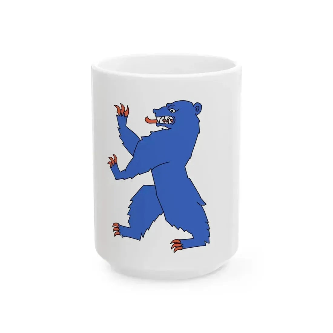 Flag of Buskerud (Norway) White Coffee Mug 15oz - Go Mug Yourself