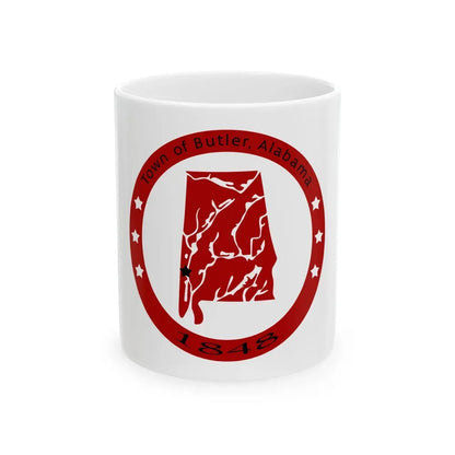 Flag of Butler Alabama (United States) White Coffee Mug 11oz - Go Mug Yourself
