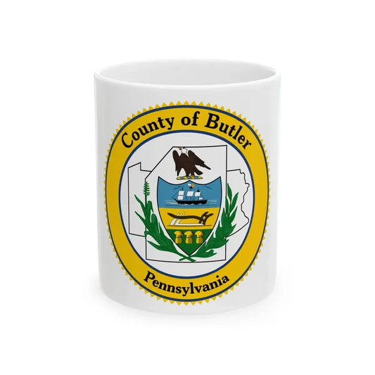 Flag of Butler County Pennsylvania (United States) White Coffee Mug 11oz - Go Mug Yourself