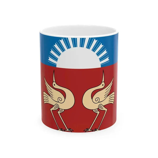 Flag of Buzdyaksky rayon (Russia) White Coffee Mug 11oz - Go Mug Yourself