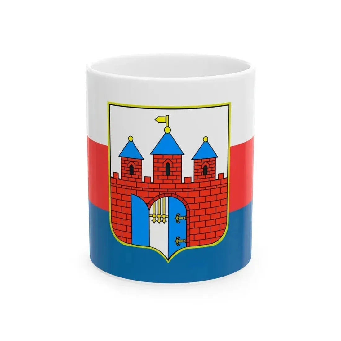 Flag of Bydgoszcz Poland - White Coffee Mug 11oz - Go Mug Yourself