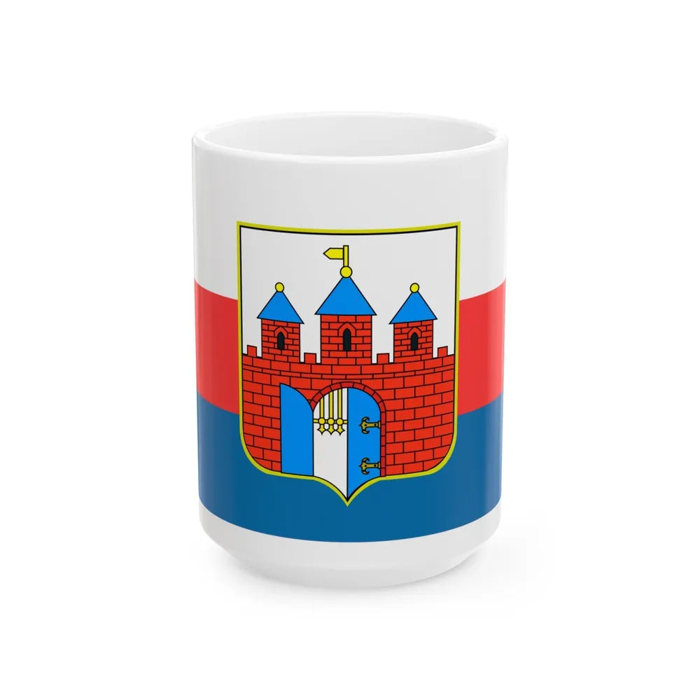 Flag of Bydgoszcz Poland - White Coffee Mug-15oz-Go Mug Yourself