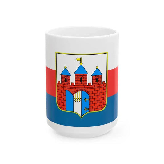Flag of Bydgoszcz Poland - White Coffee Mug 15oz - Go Mug Yourself