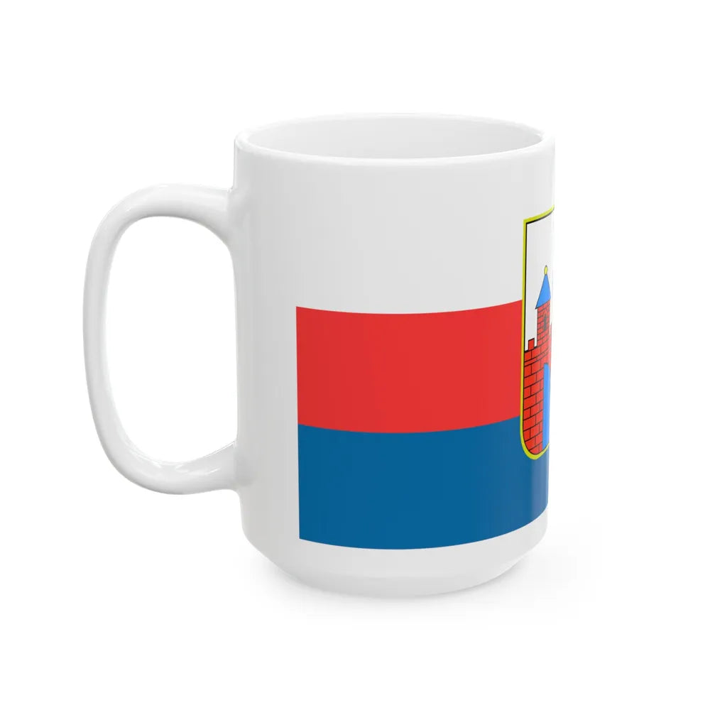 Flag of Bydgoszcz Poland - White Coffee Mug-Go Mug Yourself