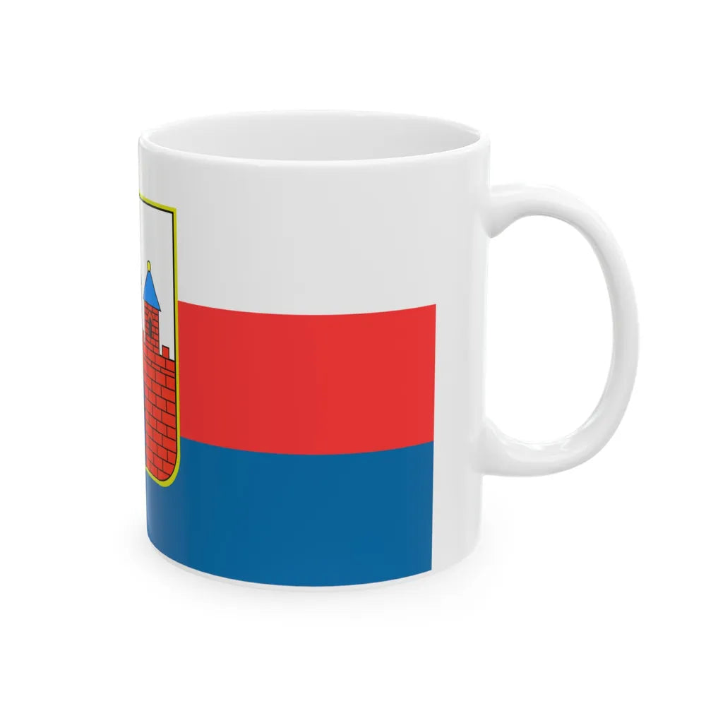 Flag of Bydgoszcz Poland - White Coffee Mug-Go Mug Yourself