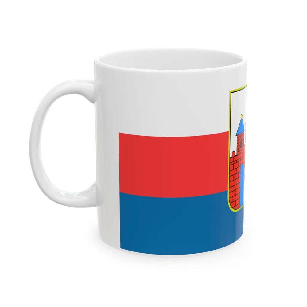 Flag of Bydgoszcz Poland - White Coffee Mug-Go Mug Yourself