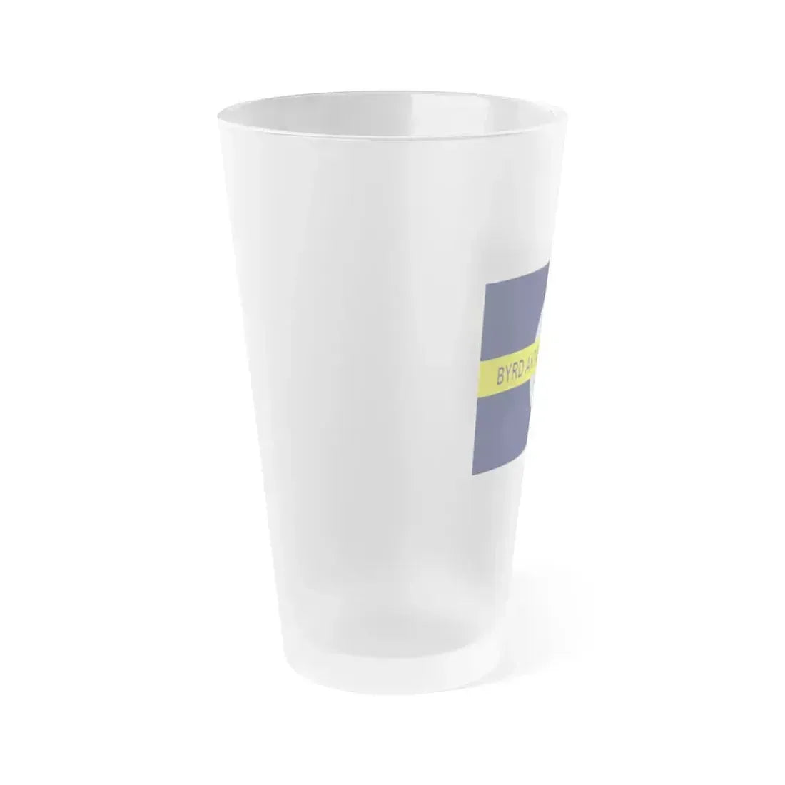 Flag of Byrd's Second Antarctic Expedition - Frosted Pint Glass 16oz - Go Mug Yourself