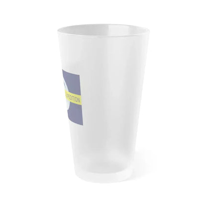Flag of Byrd's Second Antarctic Expedition - Frosted Pint Glass 16oz - Go Mug Yourself