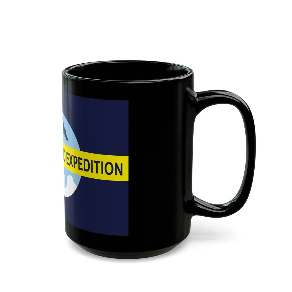 Flag of Byrd's Second Antarctic Expedition - Black Coffee Mug-Go Mug Yourself