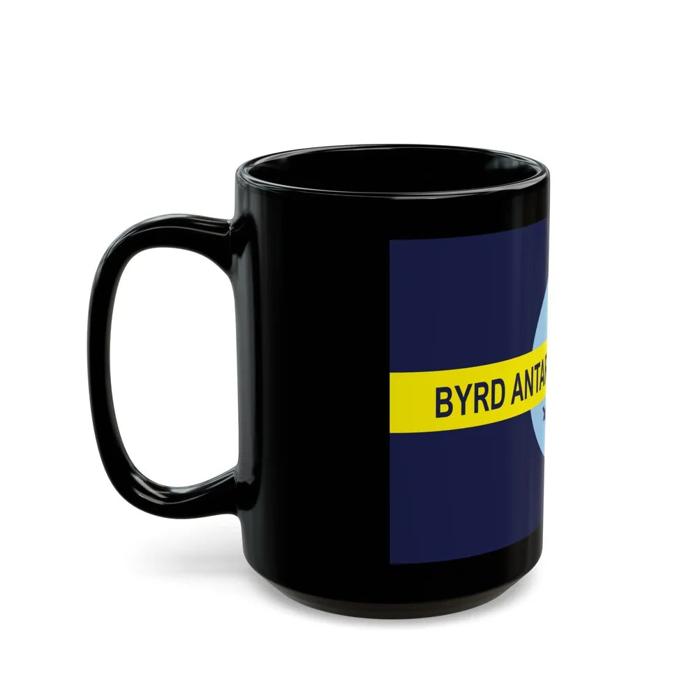 Flag of Byrd's Second Antarctic Expedition - Black Coffee Mug-Go Mug Yourself