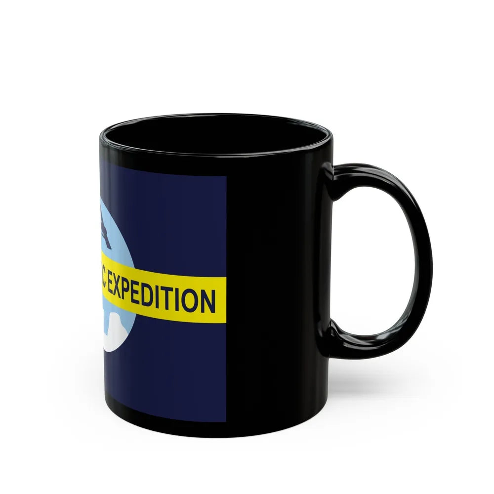 Flag of Byrd's Second Antarctic Expedition - Black Coffee Mug-Go Mug Yourself