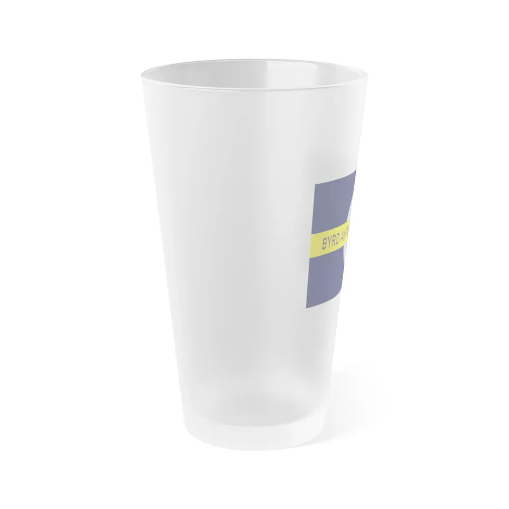 Flag of Byrd's Second Antarctic Expedition - Frosted Pint Glass 16oz-Go Mug Yourself