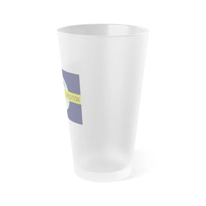 Flag of Byrd's Second Antarctic Expedition - Frosted Pint Glass 16oz-Go Mug Yourself