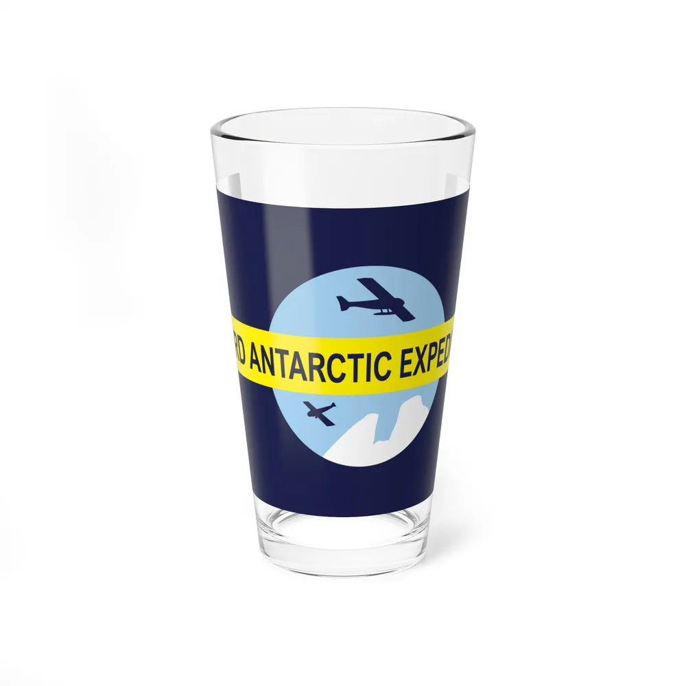 Flag of Byrd's Second Antarctic Expedition - Pint Glass 16oz-16oz-Go Mug Yourself