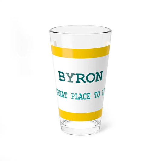 Flag of Byron, Wyoming - Pint Glass 16oz-16oz-Go Mug Yourself