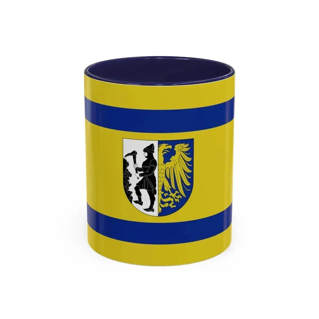 Flag of Bytom Poland - Accent Coffee Mug 11oz Navy - Go Mug Yourself