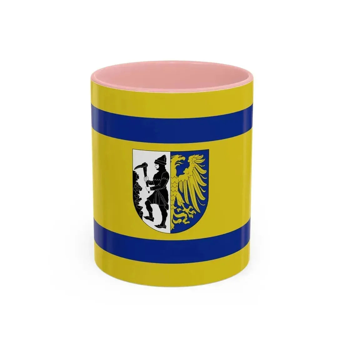 Flag of Bytom Poland - Accent Coffee Mug 11oz Pink - Go Mug Yourself