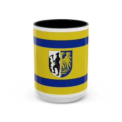 Flag of Bytom Poland - Accent Coffee Mug 15oz Black - Go Mug Yourself