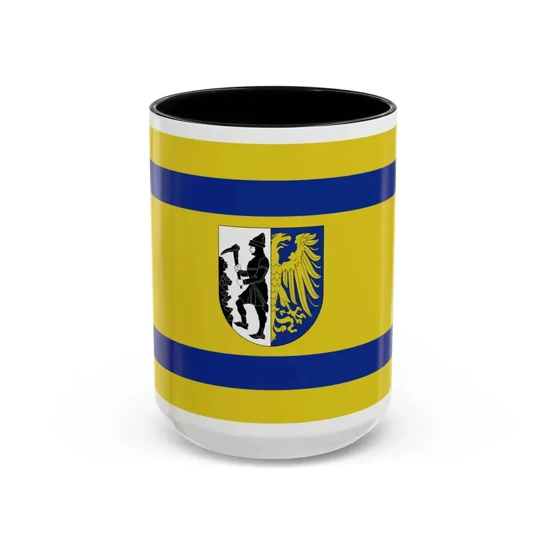Flag of Bytom Poland - Accent Coffee Mug 15oz Black - Go Mug Yourself