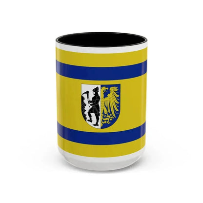 Flag of Bytom Poland - Accent Coffee Mug 15oz Black - Go Mug Yourself