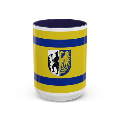 Flag of Bytom Poland - Accent Coffee Mug 15oz Navy - Go Mug Yourself