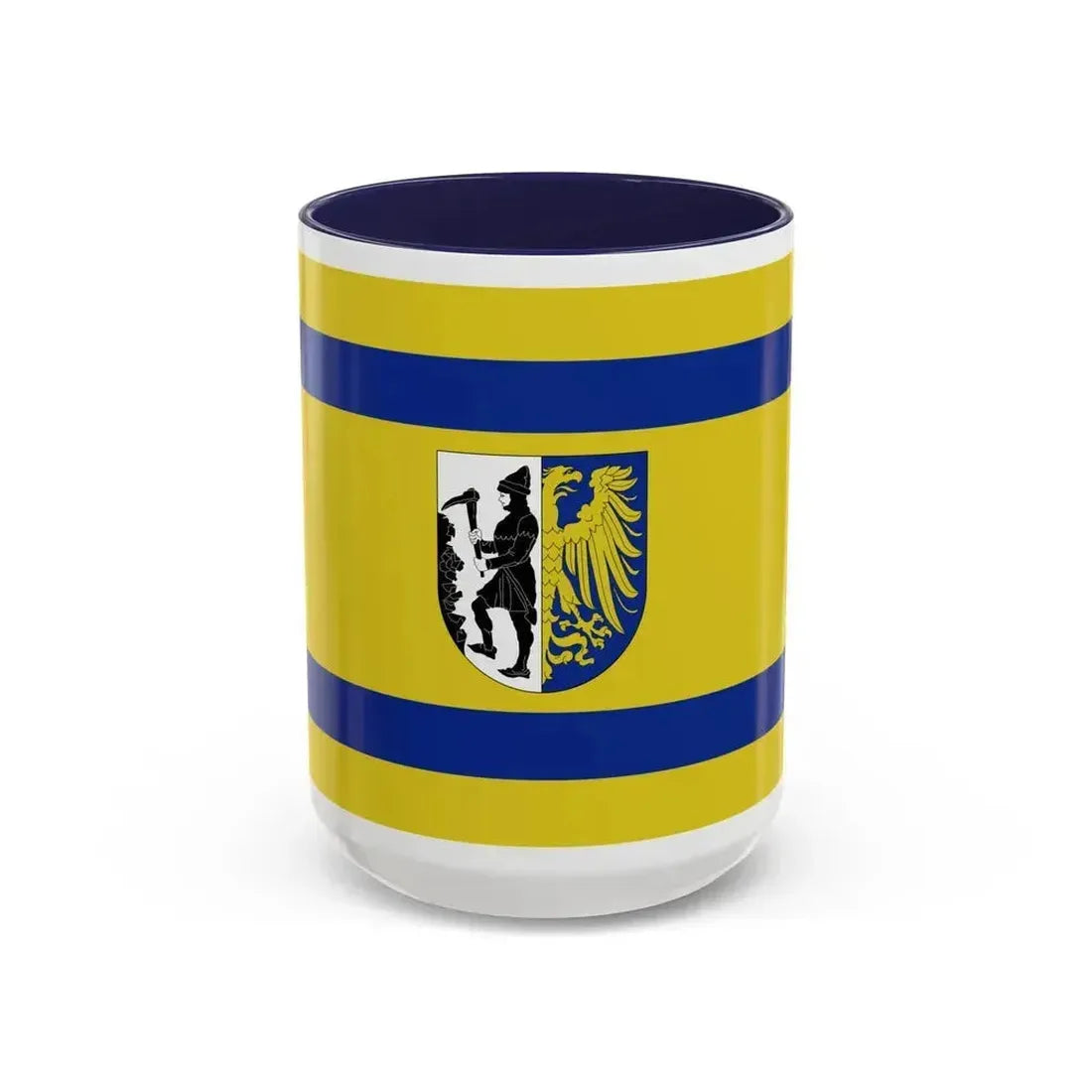 Flag of Bytom Poland - Accent Coffee Mug 15oz Navy - Go Mug Yourself