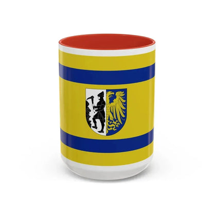 Flag of Bytom Poland - Accent Coffee Mug 15oz Red - Go Mug Yourself