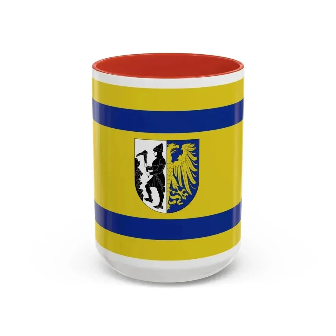 Flag of Bytom Poland - Accent Coffee Mug 15oz Red - Go Mug Yourself