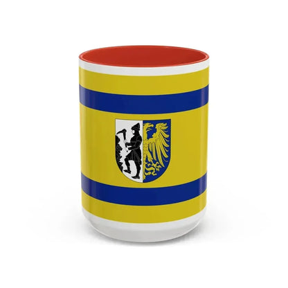 Flag of Bytom Poland - Accent Coffee Mug 15oz Red - Go Mug Yourself