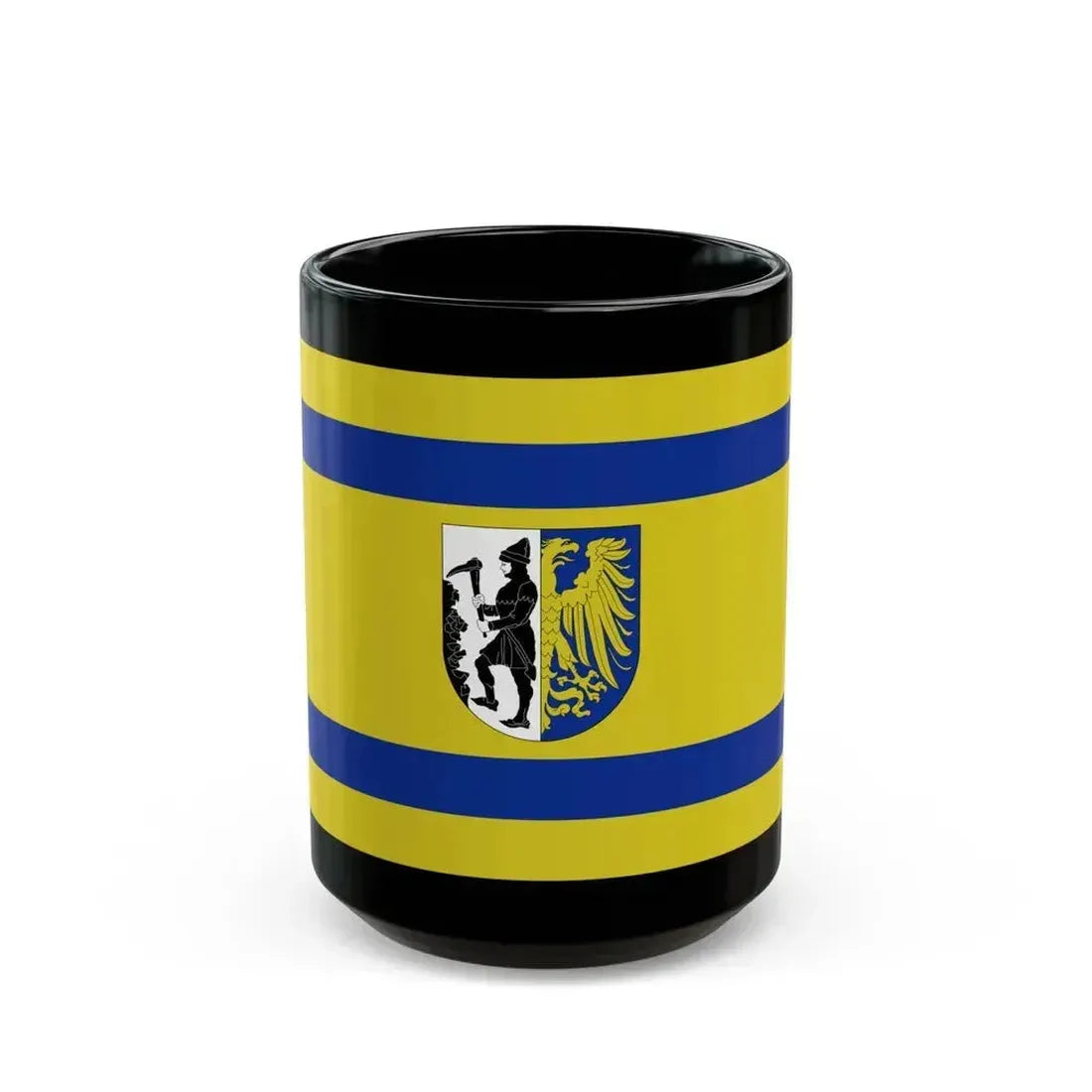 Flag of Bytom Poland - Black Coffee Mug 15oz - Go Mug Yourself