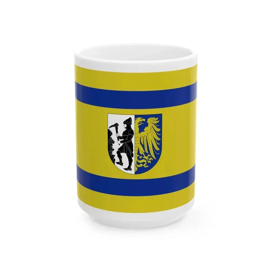 Flag of Bytom Poland - White Coffee Mug 15oz - Go Mug Yourself