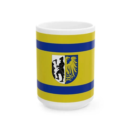 Flag of Bytom Poland - White Coffee Mug 15oz - Go Mug Yourself