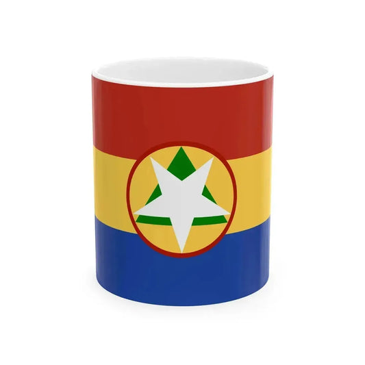 Flag of Cabinda 2020 (Angola) White Coffee Mug 11oz - Go Mug Yourself