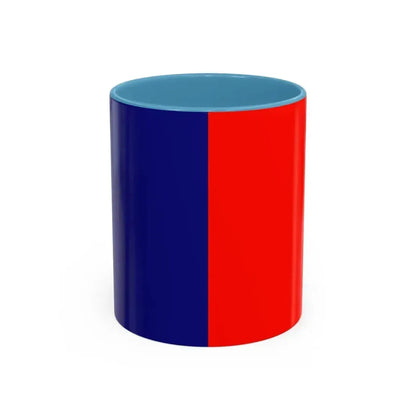 Flag of Cagliari Italy - Accent Coffee Mug 11oz Light Blue - Go Mug Yourself