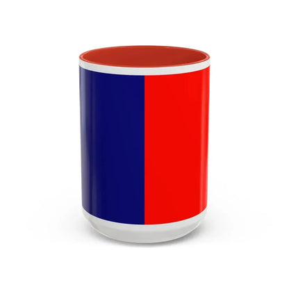 Flag of Cagliari Italy - Accent Coffee Mug 15oz Red - Go Mug Yourself