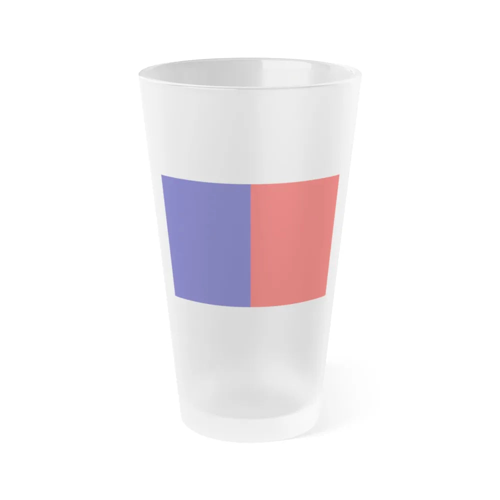 Flag of Cagliari Italy - Frosted Pint Glass 16oz-16oz-Frosted-Go Mug Yourself