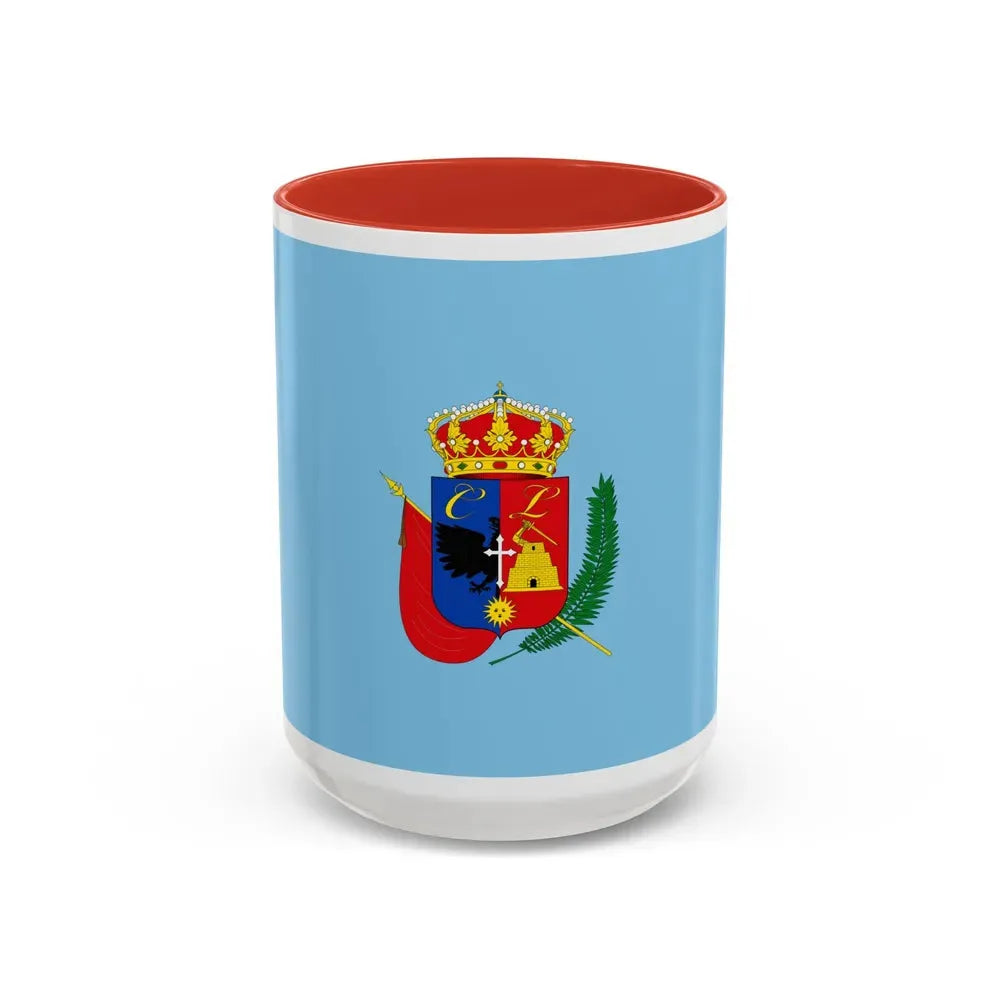 Flag of Cajamarca capital of the Cajamarca Region Peru - Accent Coffee Mug 15oz Red - Go Mug Yourself