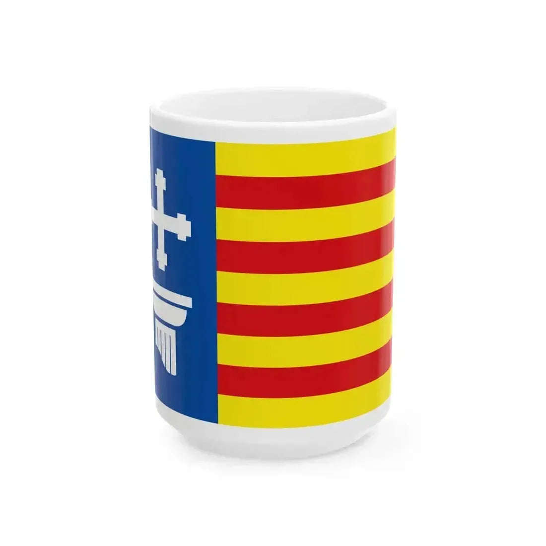 Flag of Calabria 2024 Proposal (Italy) White Coffee Mug 15oz - Go Mug Yourself