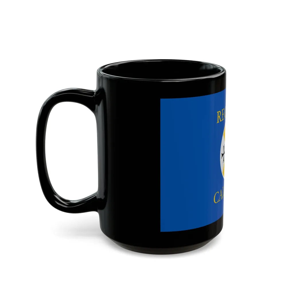 Flag of Calabria Italy - Black Coffee Mug-Go Mug Yourself