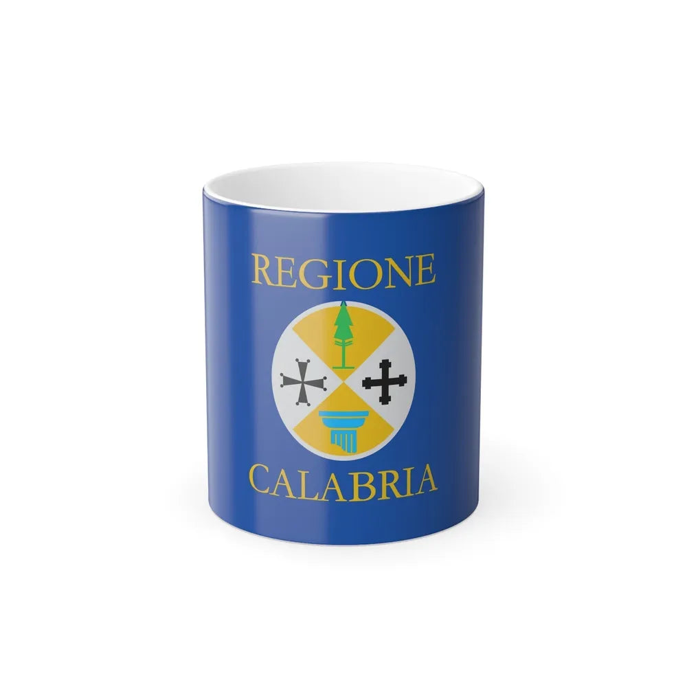 Flag of Calabria Italy - Color Changing Coffee Mug-11oz-Go Mug Yourself