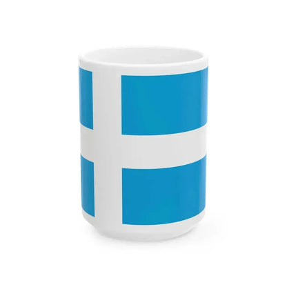 Flag of Calais (France) White Coffee Mug 15oz - Go Mug Yourself