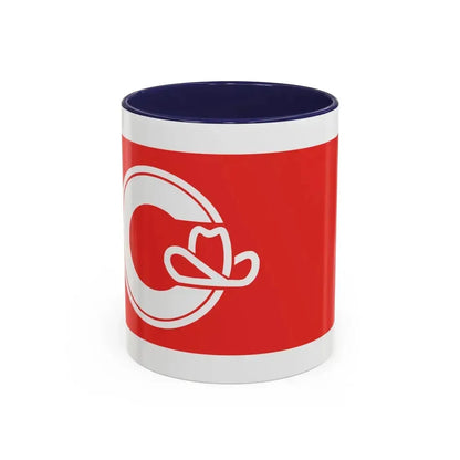 Flag of Calgary Alberta Canada - Accent Coffee Mug 11oz Navy - Go Mug Yourself