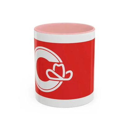 Flag of Calgary Alberta Canada - Accent Coffee Mug 11oz Pink - Go Mug Yourself