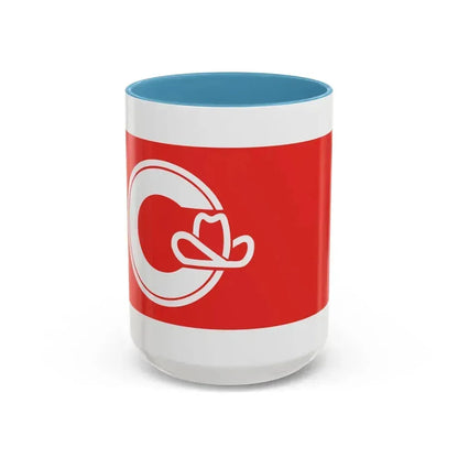 Flag of Calgary Alberta Canada - Accent Coffee Mug 15oz Light Blue - Go Mug Yourself
