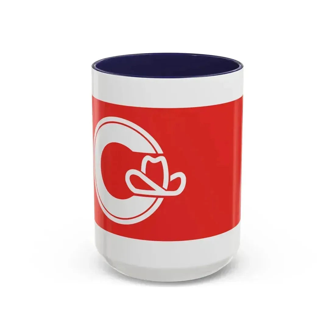 Flag of Calgary Alberta Canada - Accent Coffee Mug 15oz Navy - Go Mug Yourself